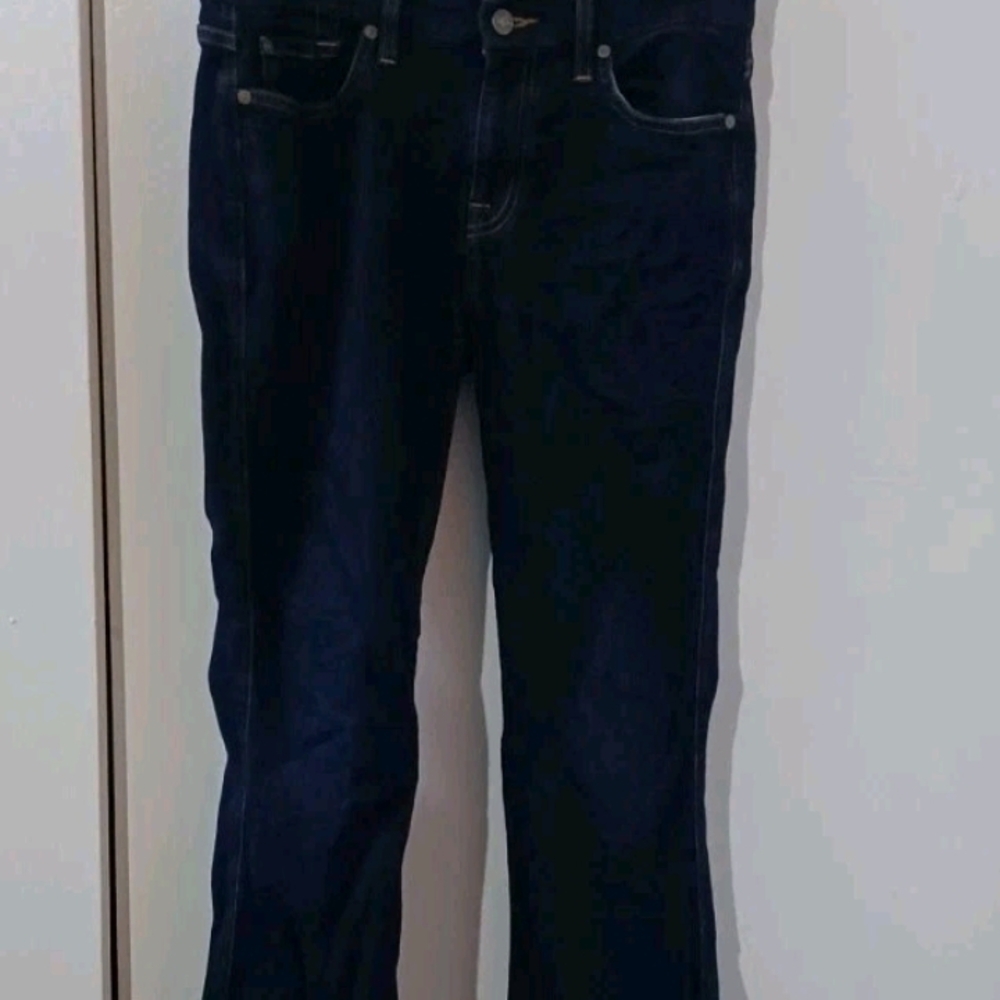 7 For All Mankind Dark Blue Boot Cut Jeans